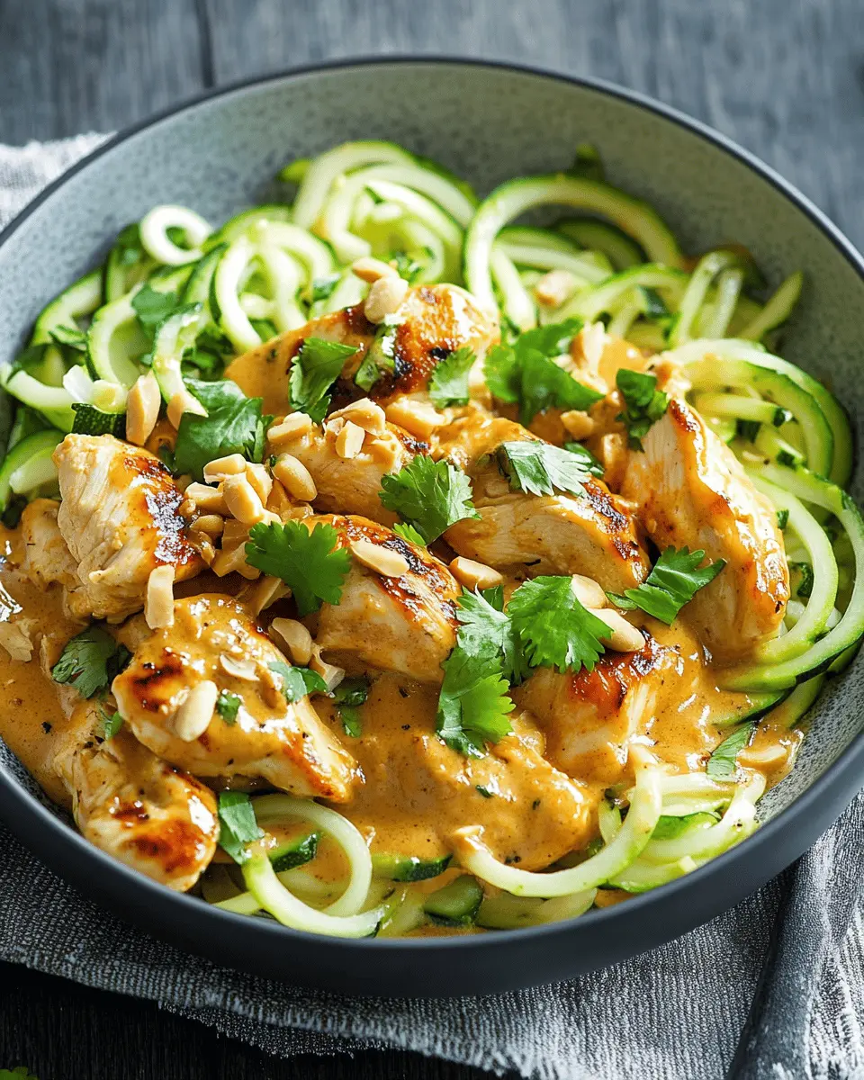 Erdnuss-Hähnchen mit Zucchininudeln: Indulgent & Guilt-Free!