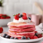Pink Pancakes mit Beeren First Image First Image