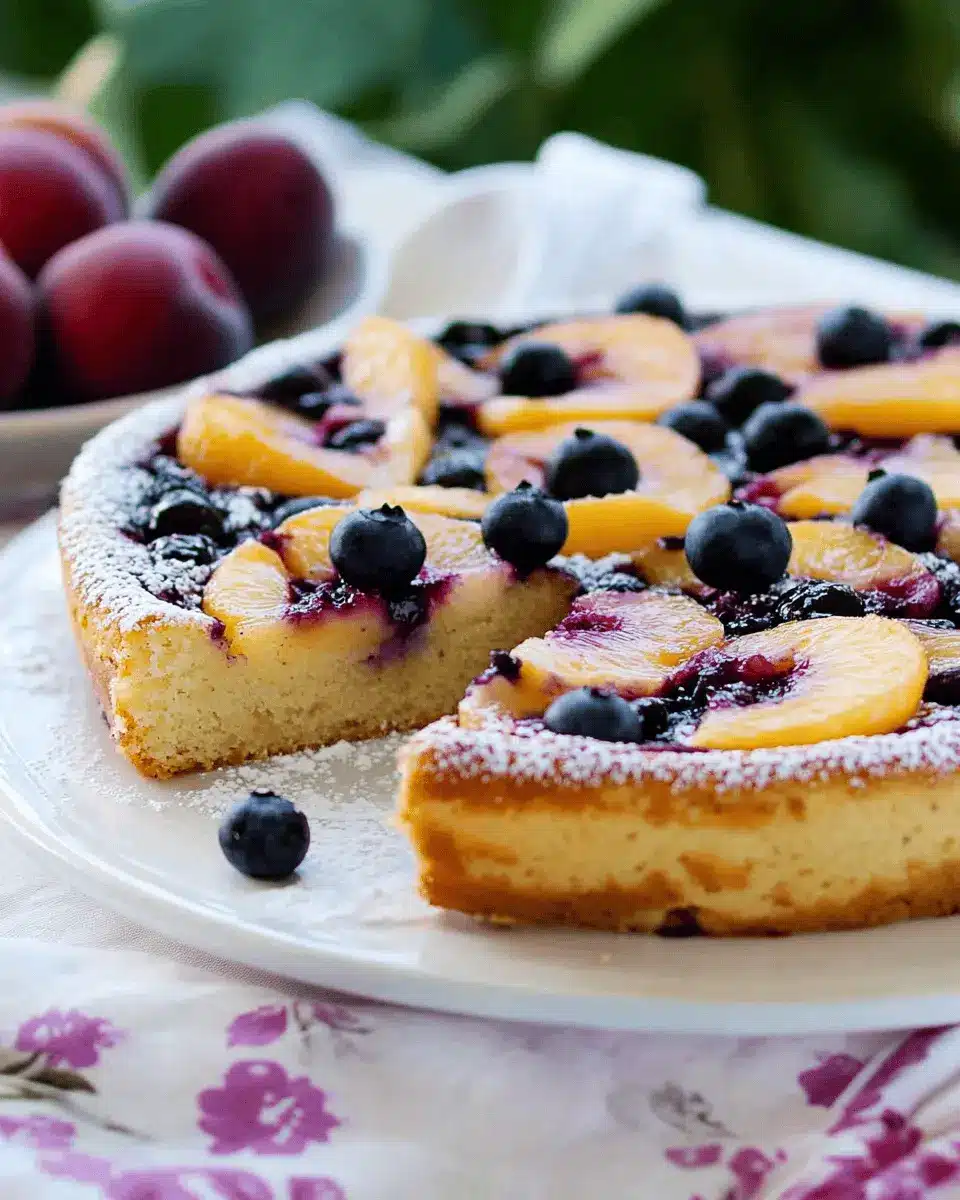 Sommerlicher Nektarinen-Kuchen: Juicy Bliss with Blueberries