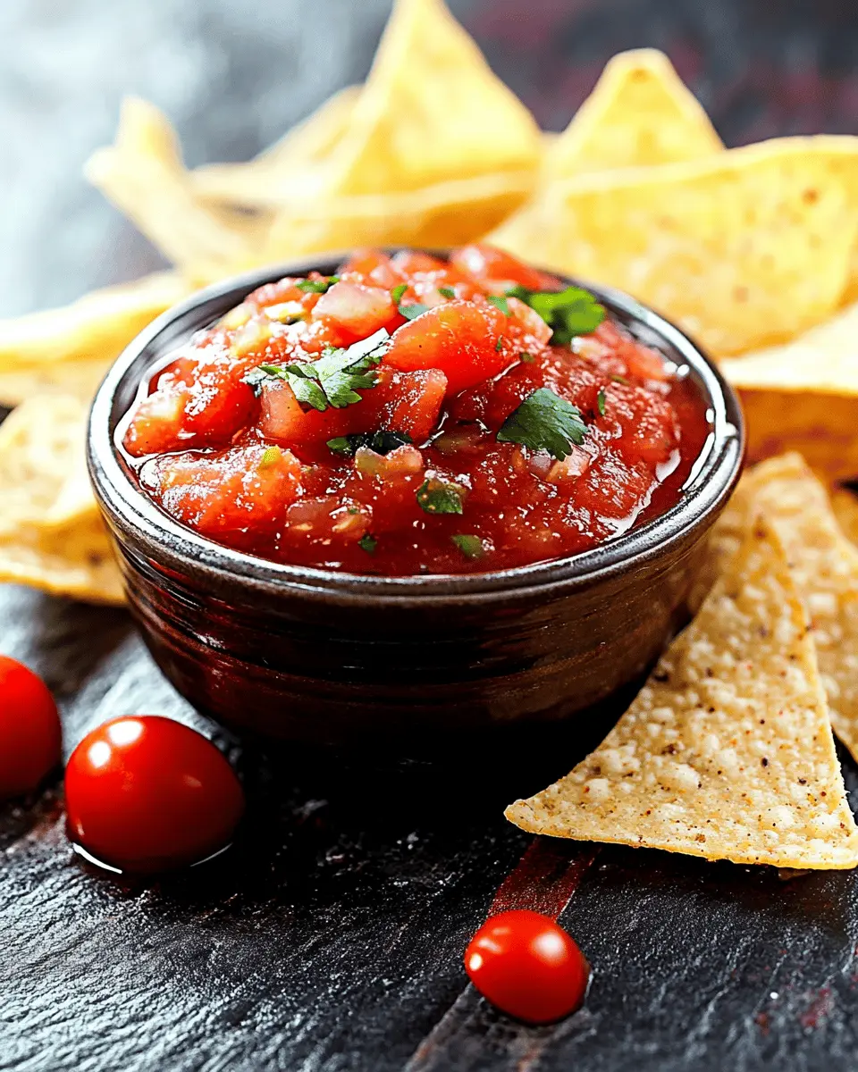 Chili-Salsa mit Tortilla-Chips