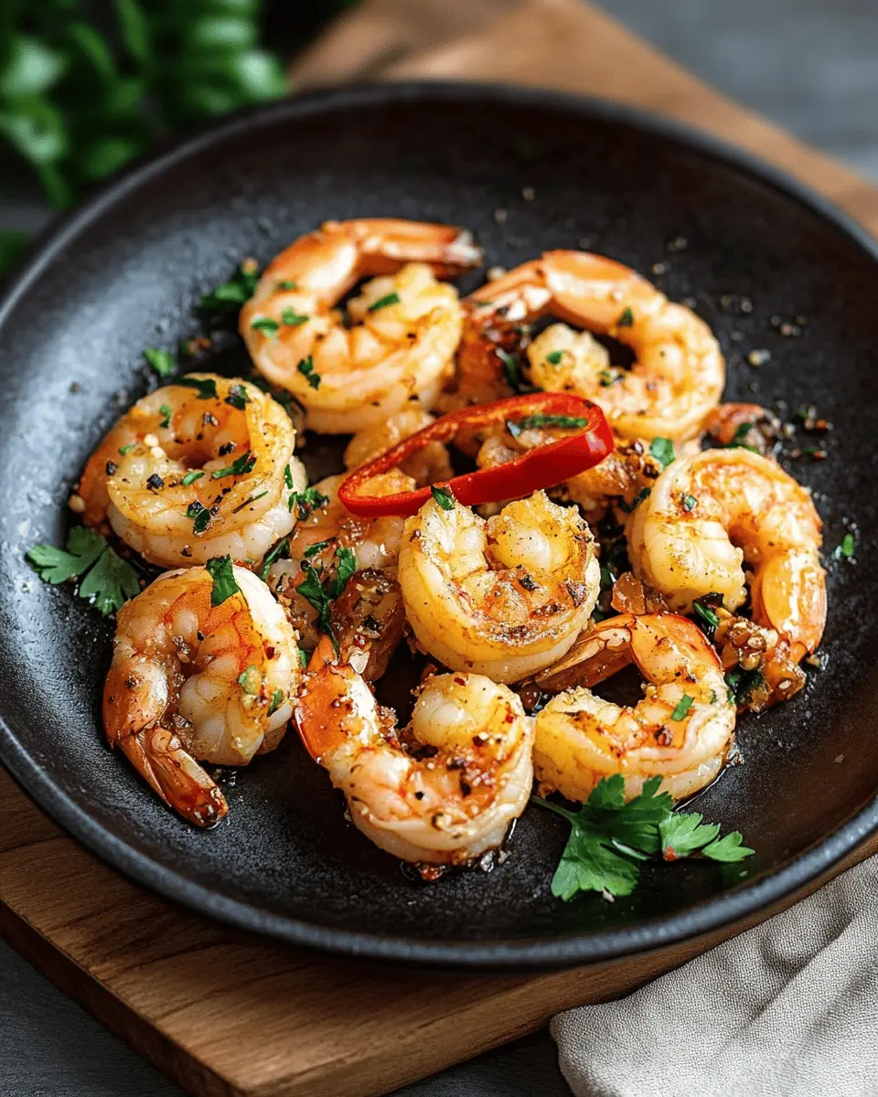 Gebratene Scampi mit Chili Knoblauch Salz First Image First Image