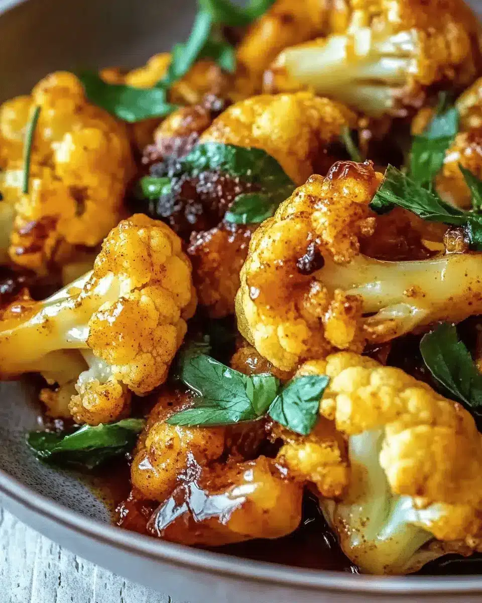 Gebratener Blumenkohl mit Honig-Curry: Unglaublich Lecker!