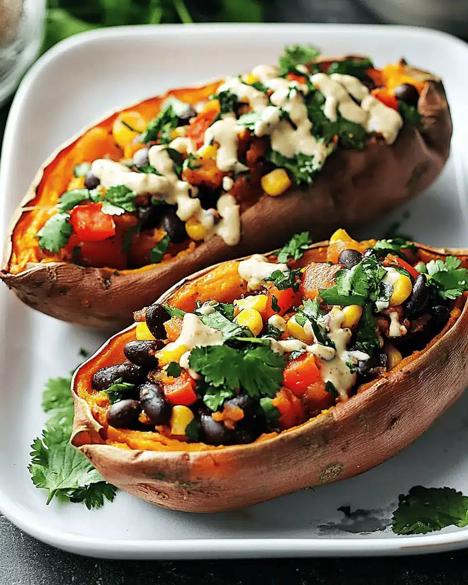 Gefüllte Süßkartoffeln mit Veggie-Füllung: A Delicious Twist!
