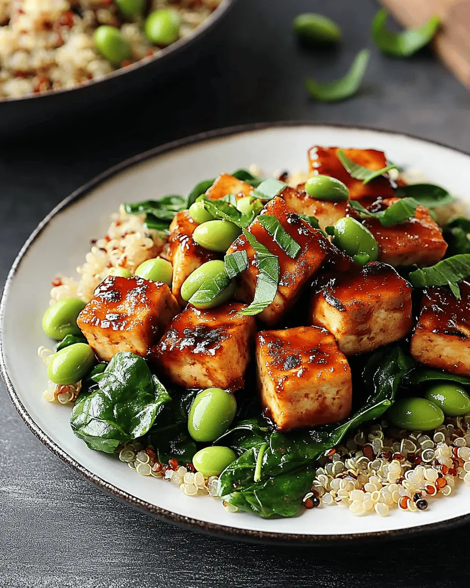Süß-saurer Tofu mit Spinat-Quinoa: Your New Favorite Healthy Dish
