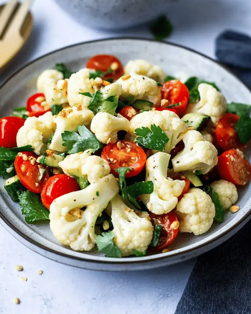 Blumenkohlsalat Low Carb: Refreshing Raw Delight with Lime Dressing