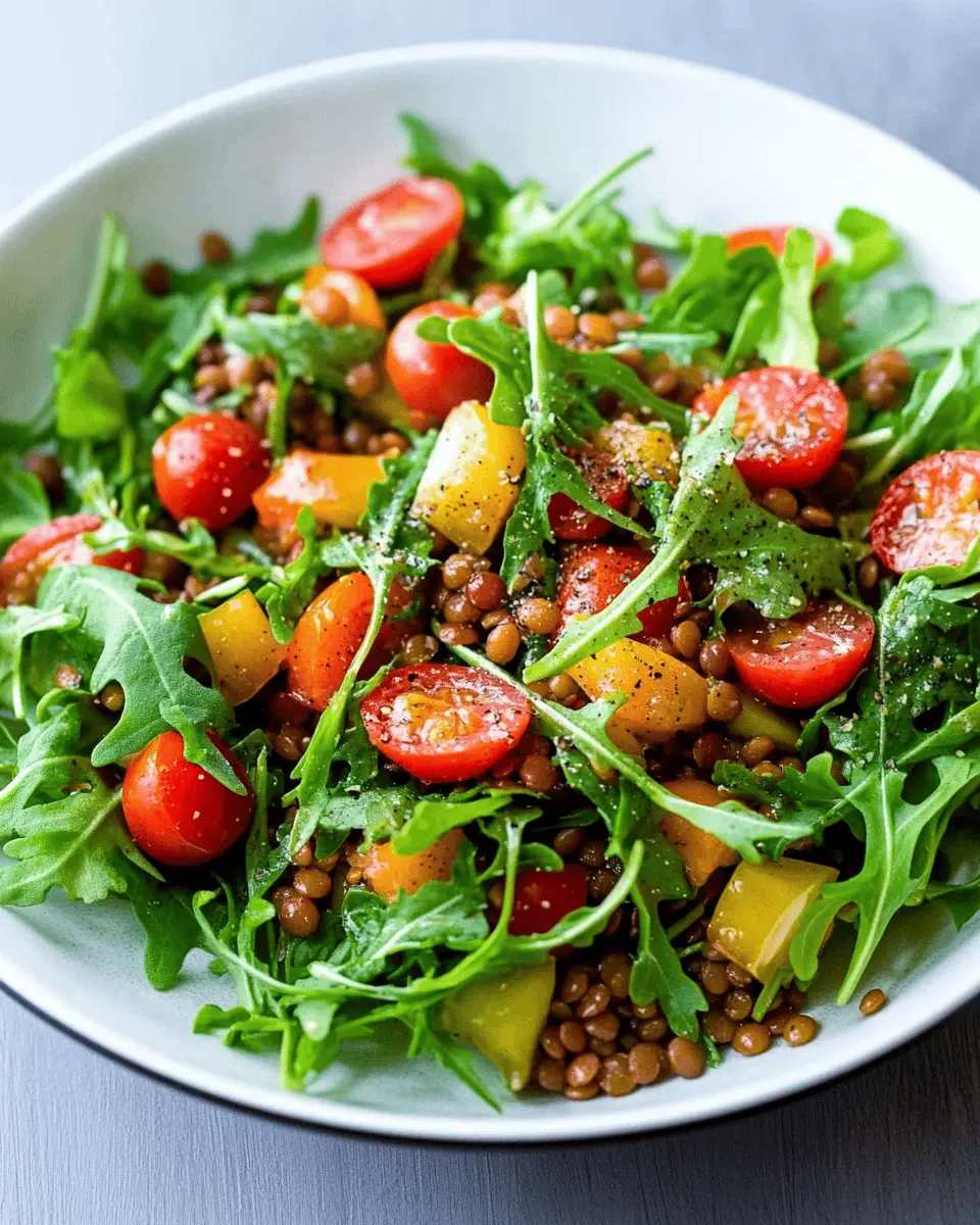 Roter Linsensalat mit Rucola: So Easy, So Gesund & Delicious!