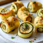Zucchiniröllchen aus der Heißluftfritteuse: Saftig, knusprig und so lecker! First Image First Image