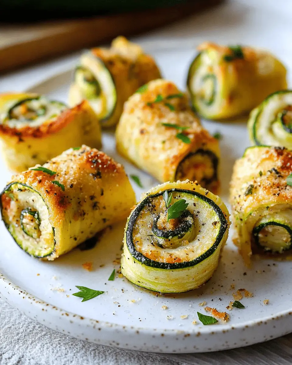 Zucchiniröllchen aus der Heißluftfritteuse: Saftig, knusprig und so lecker! First Image First Image