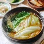 Kohl Sojabohnenpaste Suppe – Baechu Doenjang Guk genießen First Image First Image