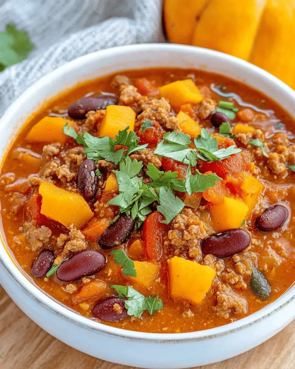 Kürbis-Chili mit Hackfleisch: Indulgent Comfort for Fall Nights