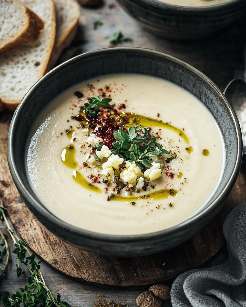 Blumenkohlsuppe mit Tahin und Kräuteröl: Comfort in a Bowl