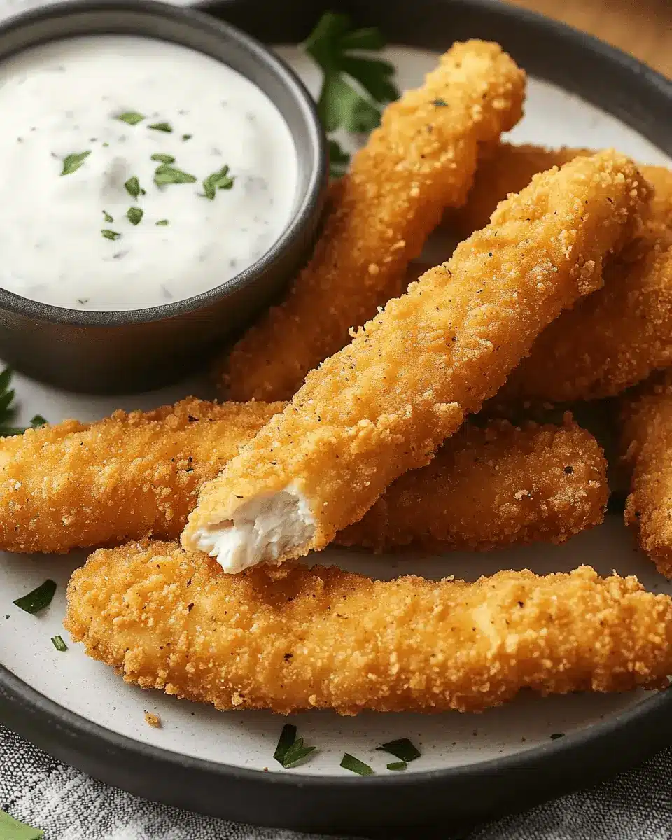 Hähnchen-Sticks mit Ranch Dip: Irresistibly Crunchy Delights