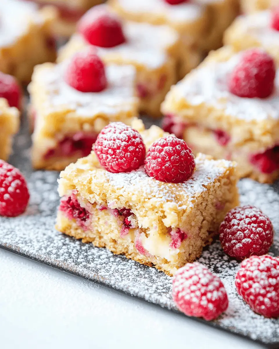 Blondies mit Himbeeren und weißer Schokolade: Irresistibly Fudgy!