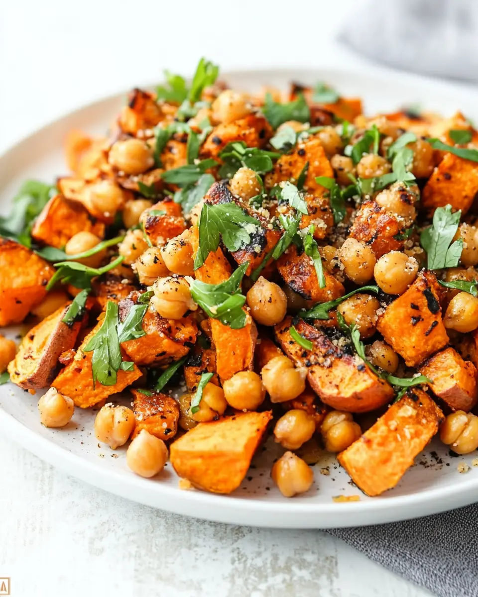 Süßkartoffeln mit gerösteten Kichererbsen: A Cozy Delight!