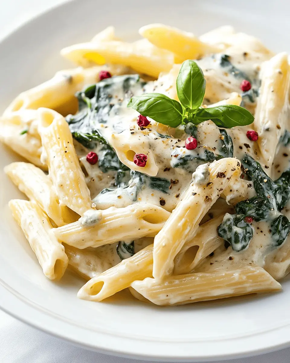 Penne mit Gorgonzola-Sahne-Sauce: Indulgent Spinach Delight