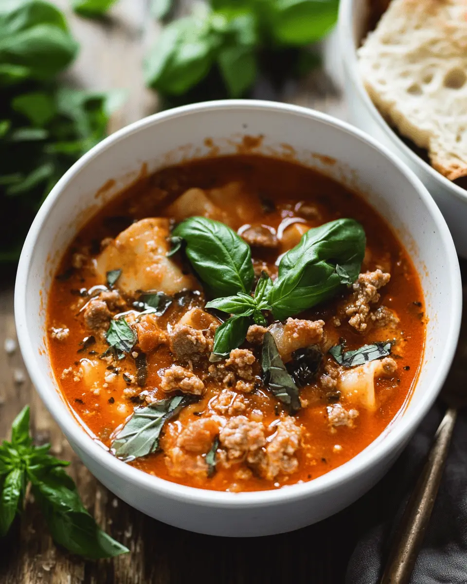 Schnelle Lasagne Suppe Rezept: Cozy Comfort in Every Sip