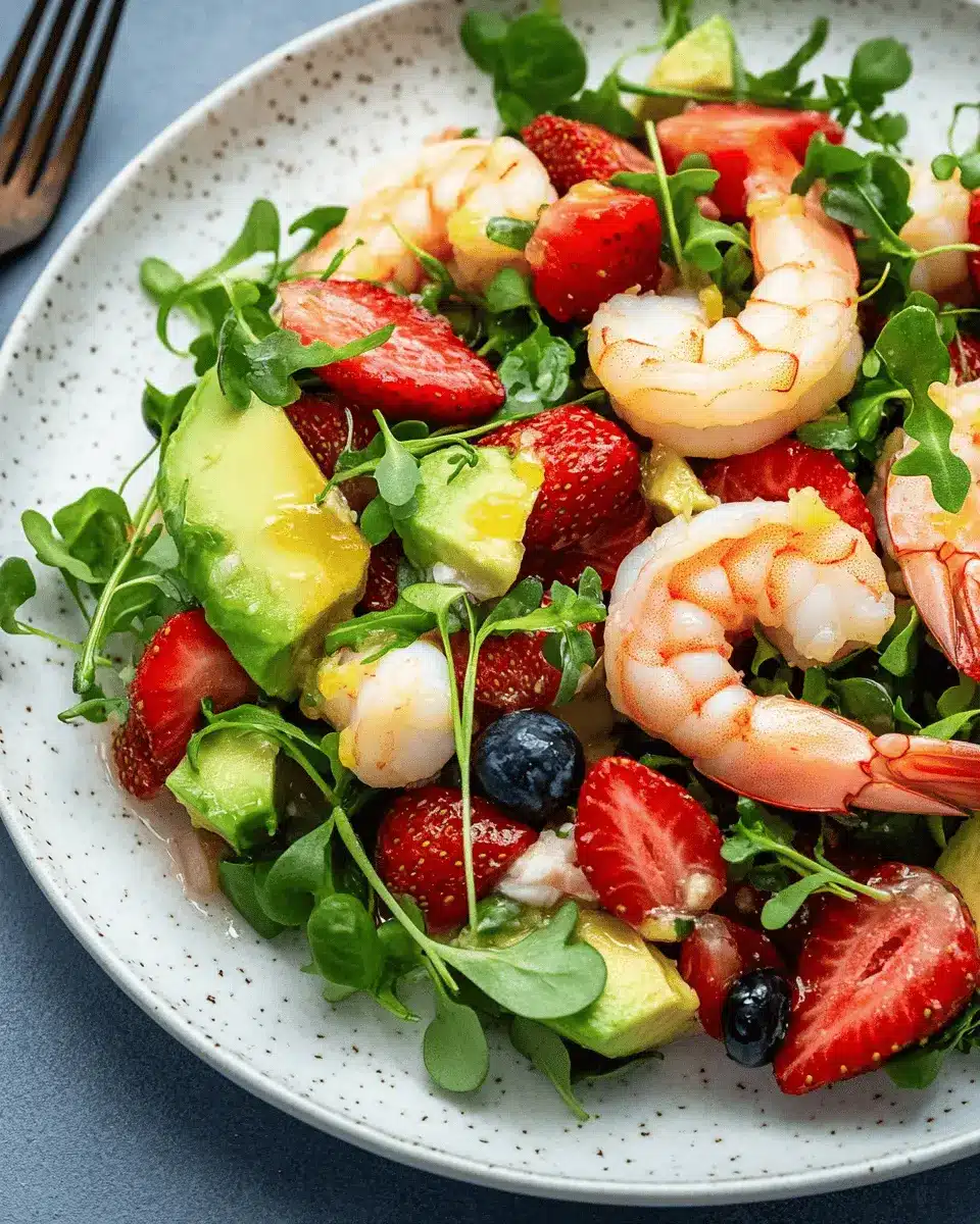 Frischer Garnelensalat
