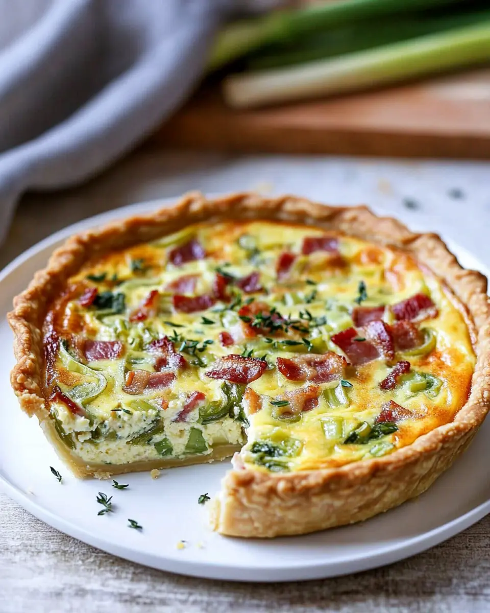 Quiche mit Lauch und Speck