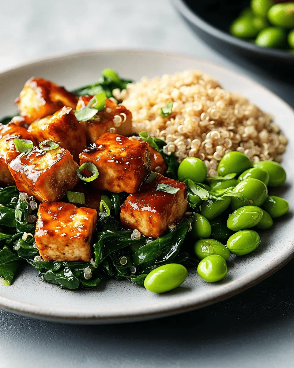 Süß-saurer Tofu mit Spinat-Quinoa: Your New Favorite Healthy Dish