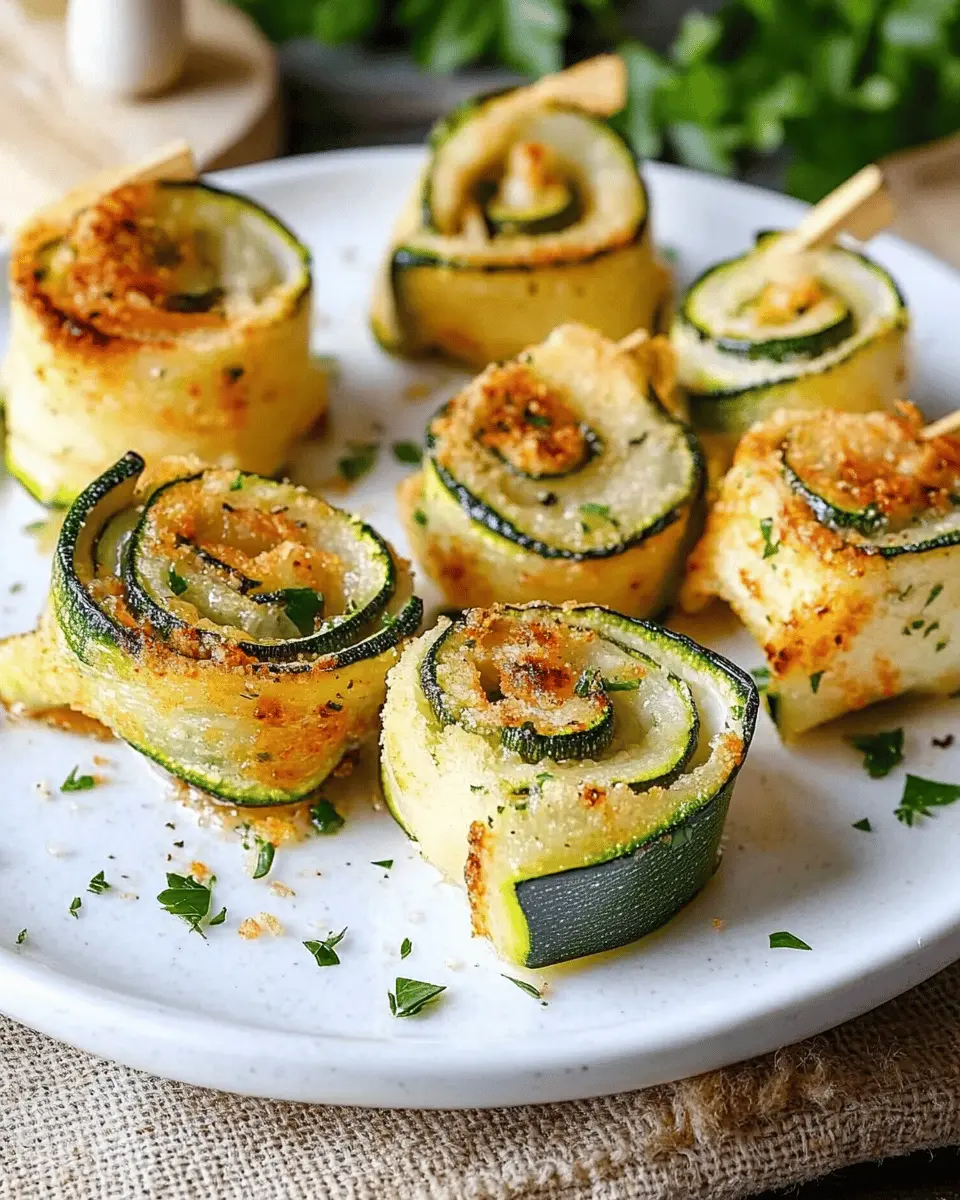 Zucchiniröllchen aus der Heißluftfritteuse: Saftig und Knusprig!