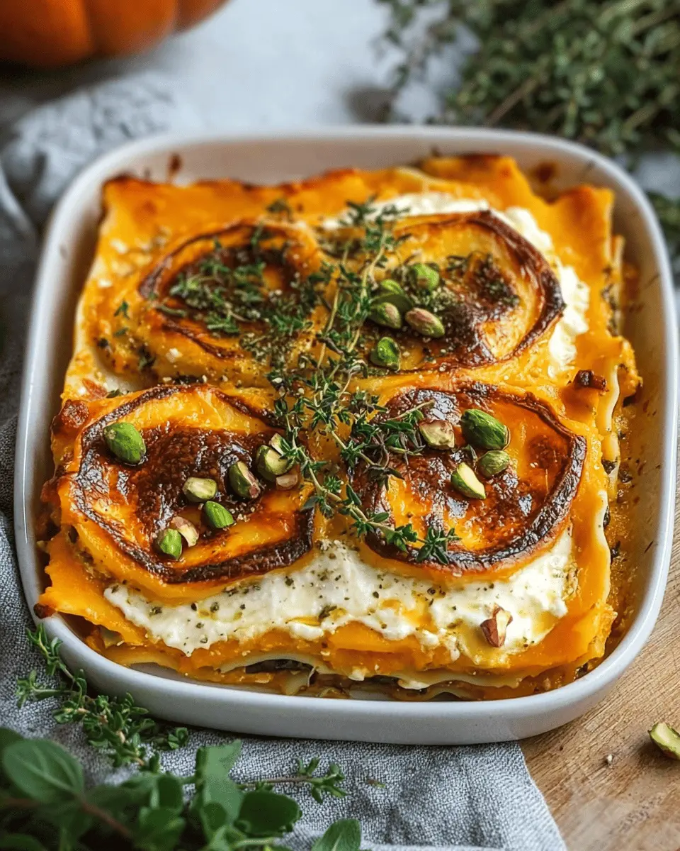 Kürbis Lasagne mit Ricotta und Pistazien Rezept First Image First Image