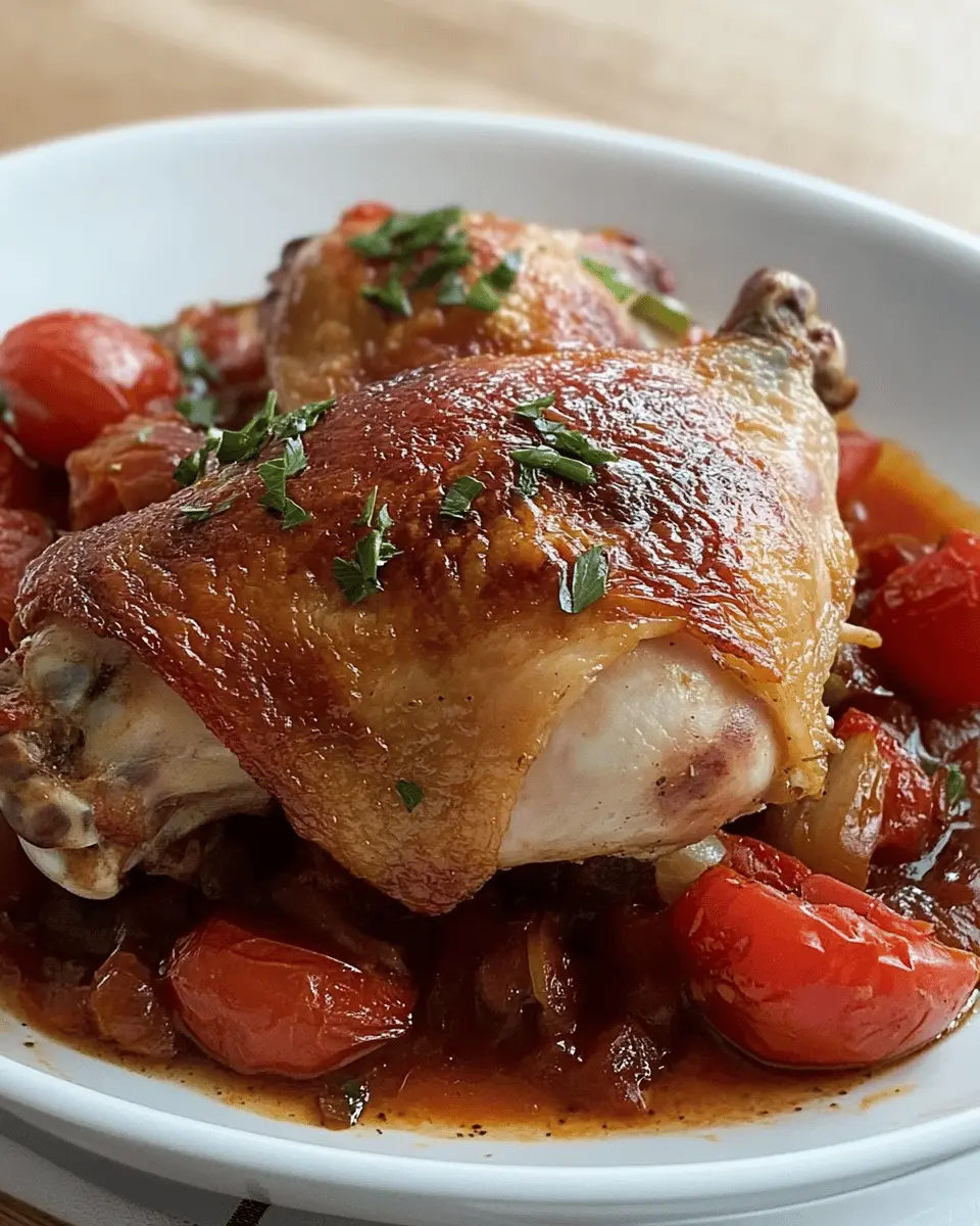 Hähnchen im Tomatenbett