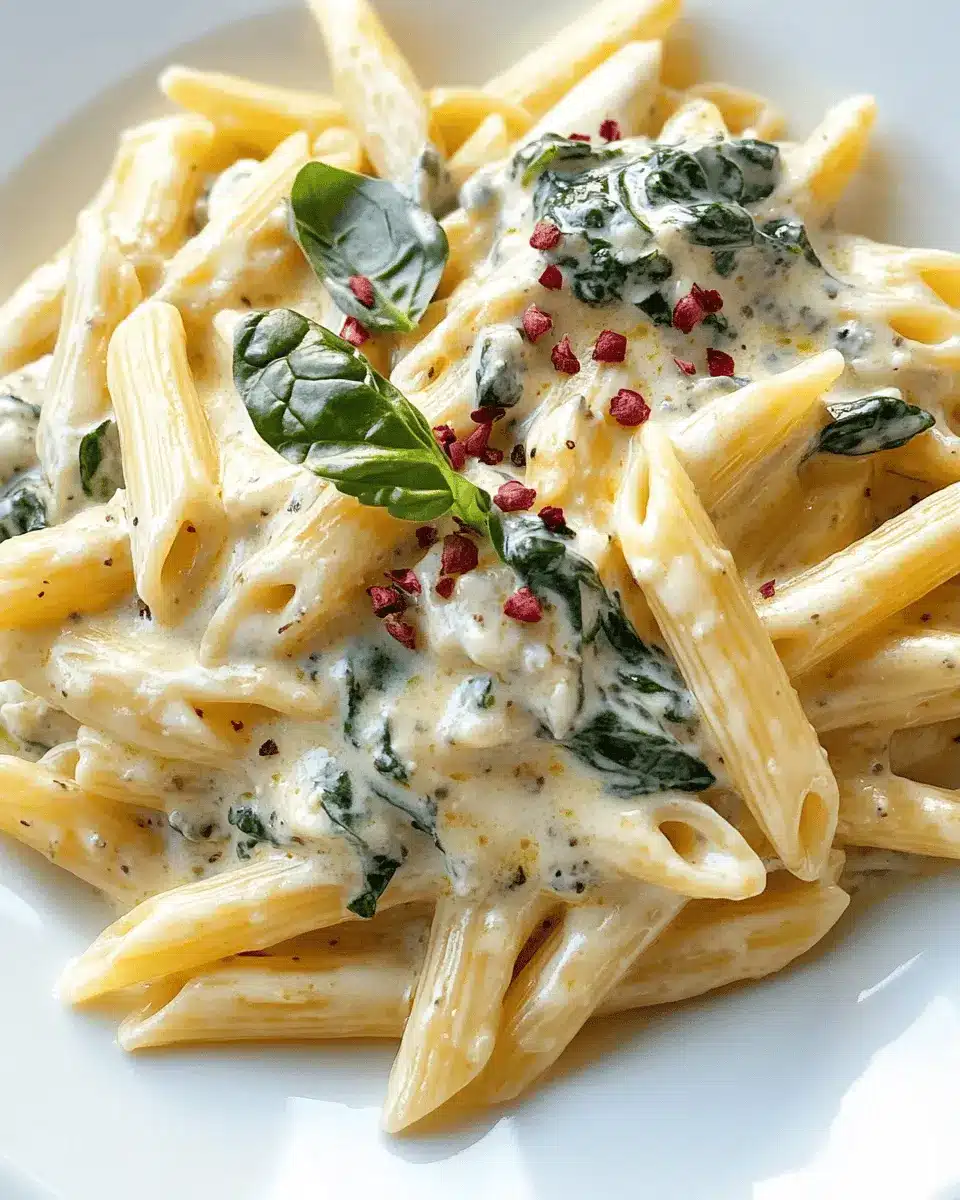 Penne mit Gorgonzola-Sahne-Sauce: Indulgent Spinach Delight