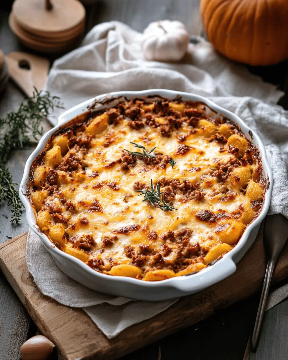 Saftiger Kürbis-Gnocchi-Auflauf: Creamy Comfort with Beef & Mozzarella