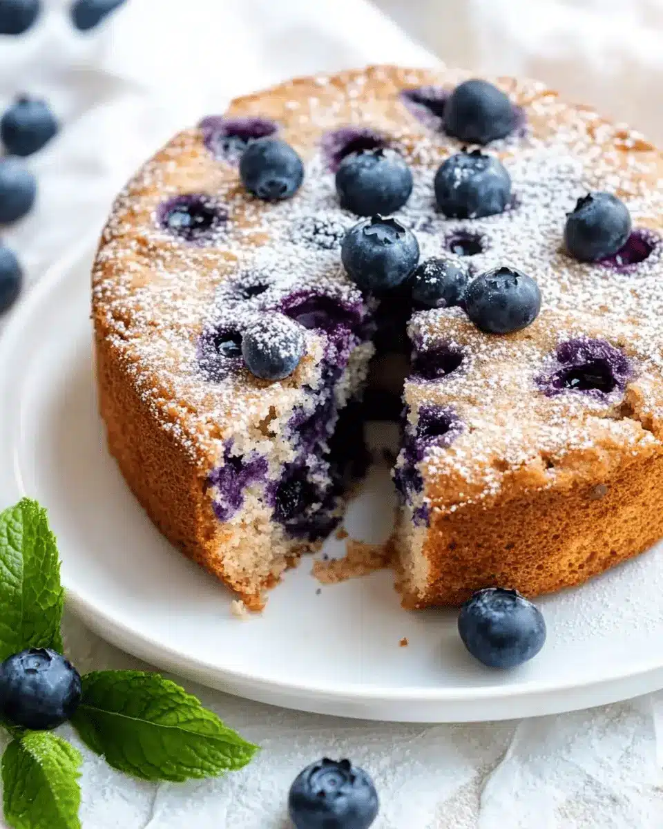 Gesunder Kuchen mit Heidelbeeren First Image First Image