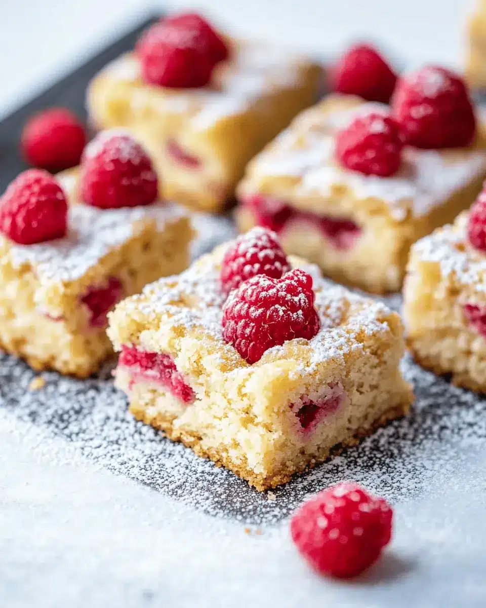 Blondies mit Himbeeren und weißer Schokolade: Irresistibly Fudgy!