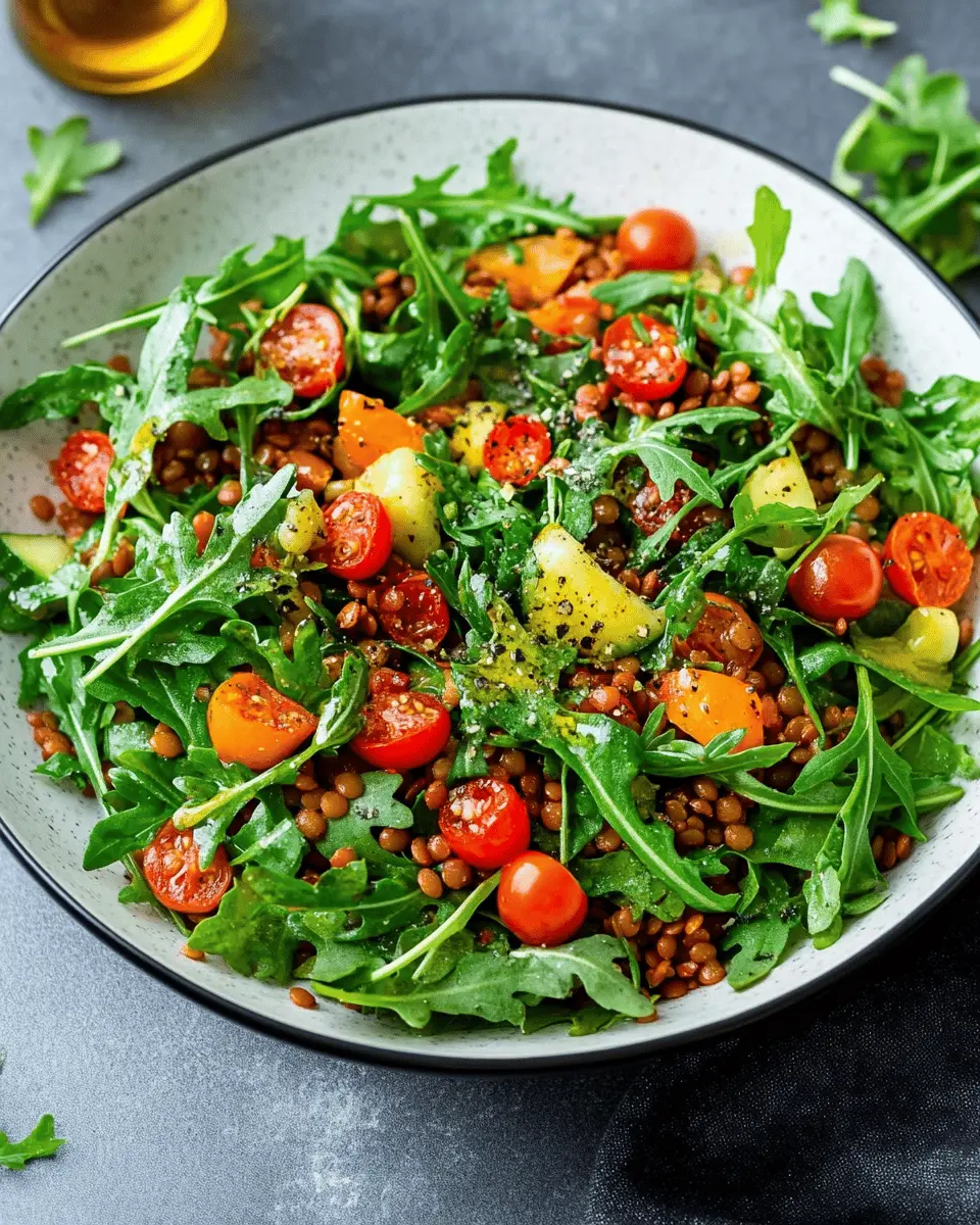 Roter Linsensalat mit Rucola: So Easy, So Gesund & Delicious!