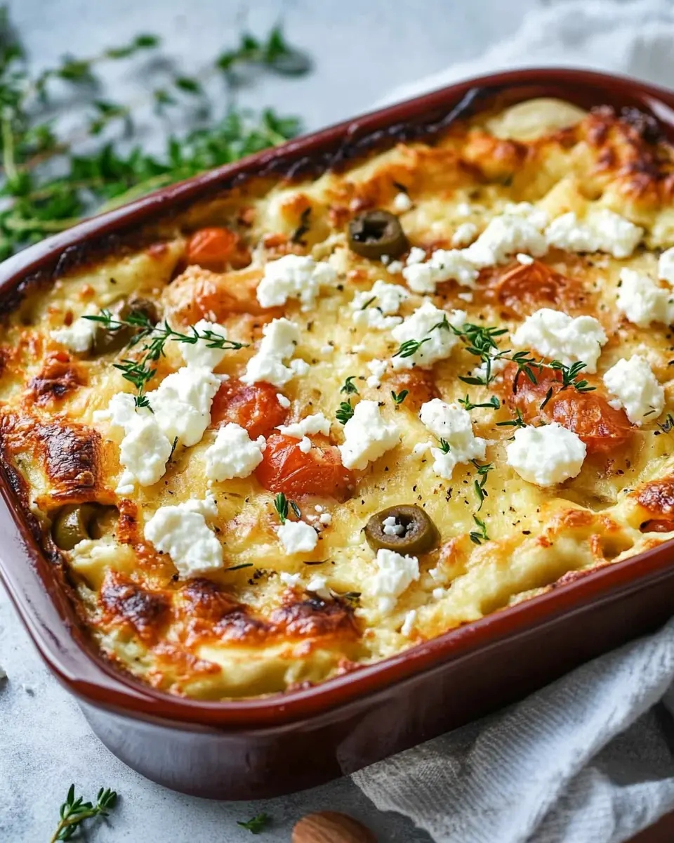Kritharaki Auflauf mit Feta First Image First Image