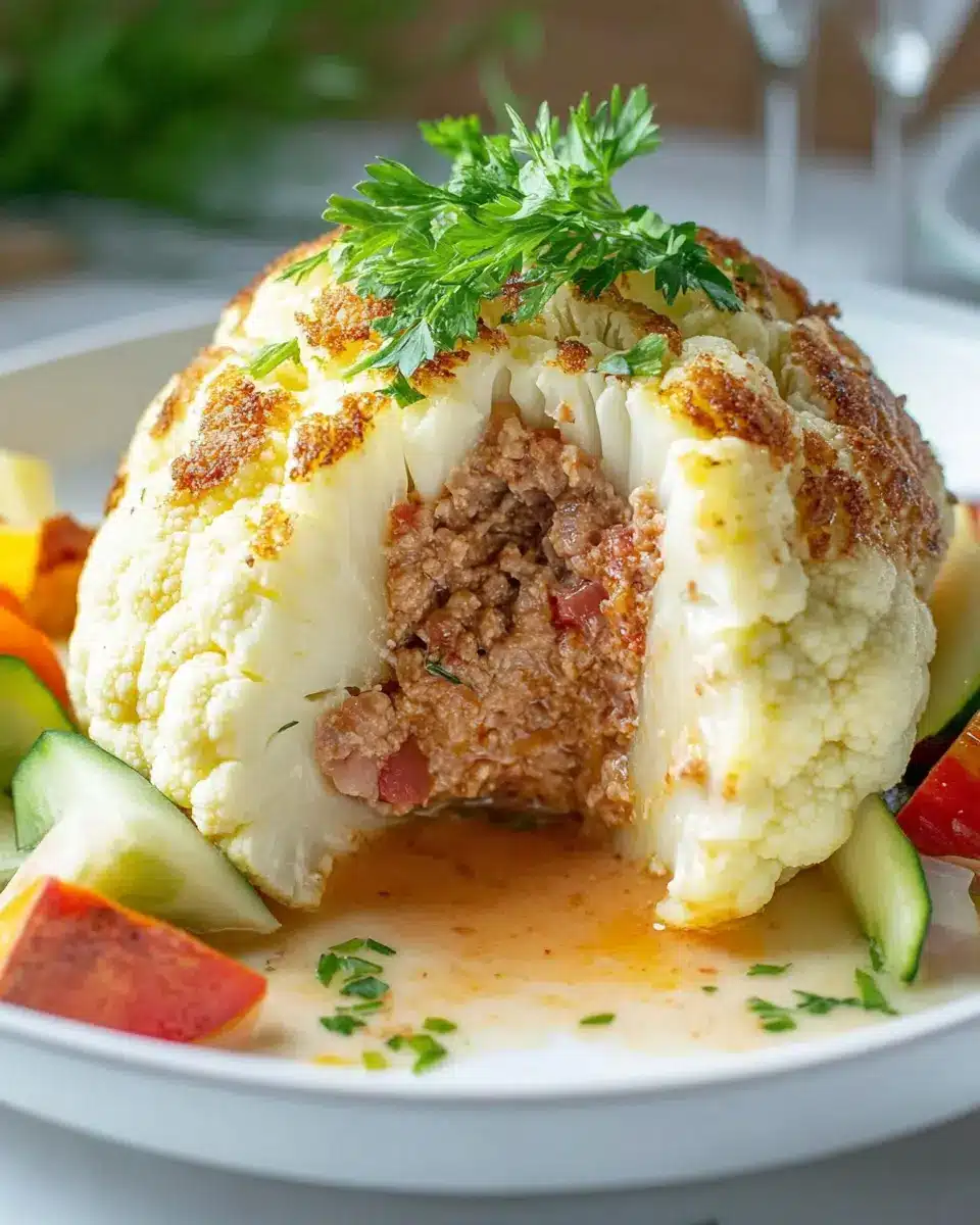 Blumenkohlbombe mit Hackfleisch First Image First Image