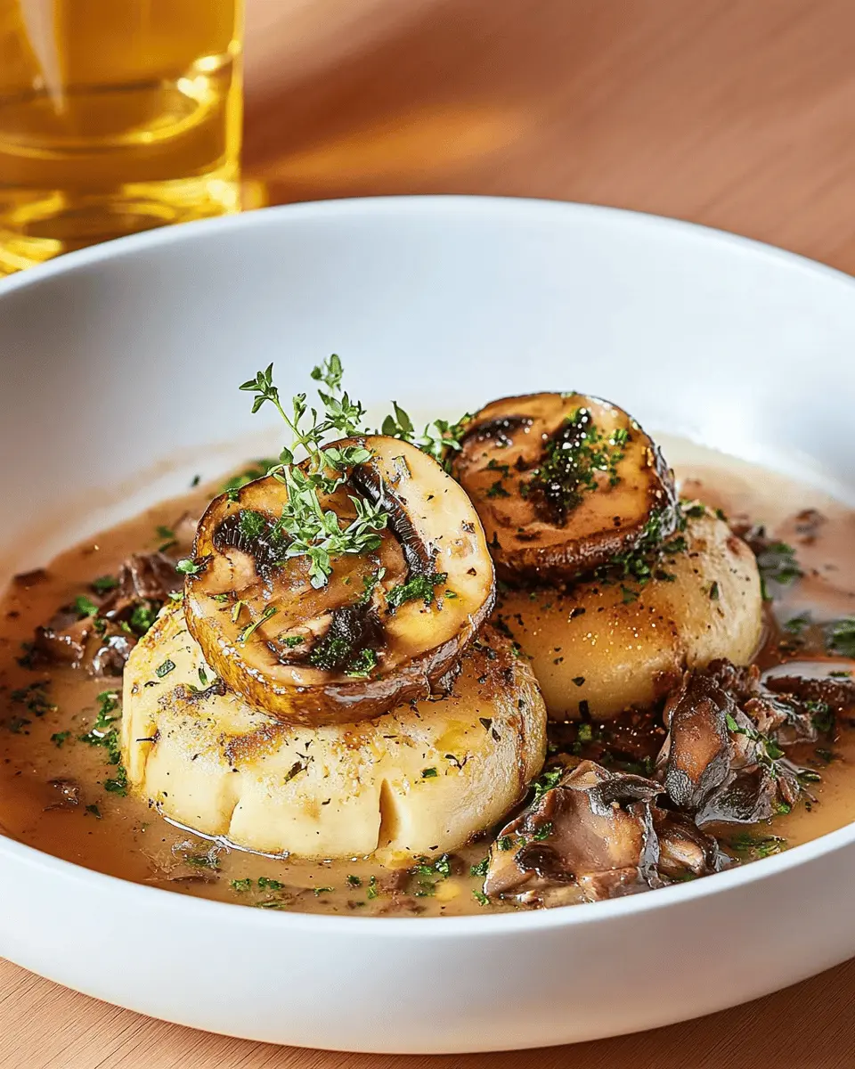 Servietten-Leber-Knödel mit Pilzragout: A Cozy Comfort Dish