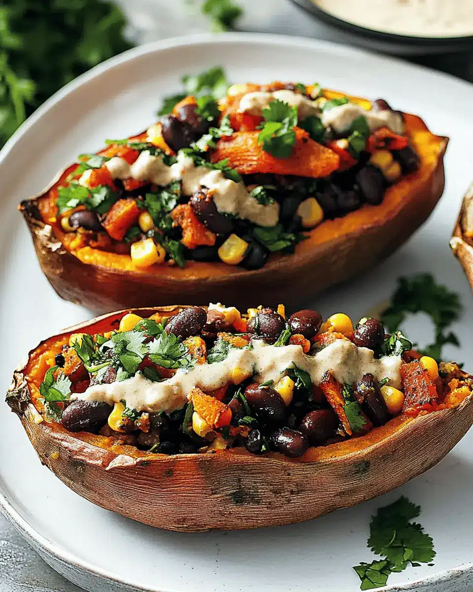 Gefüllte Süßkartoffeln mit Veggie-Füllung: A Delicious Twist!