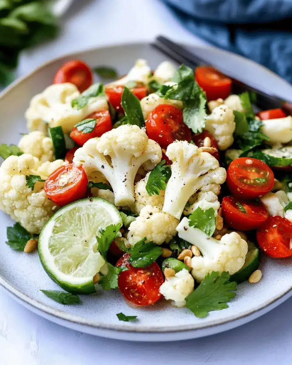 Blumenkohlsalat Low Carb: Refreshing Raw Delight with Lime Dressing