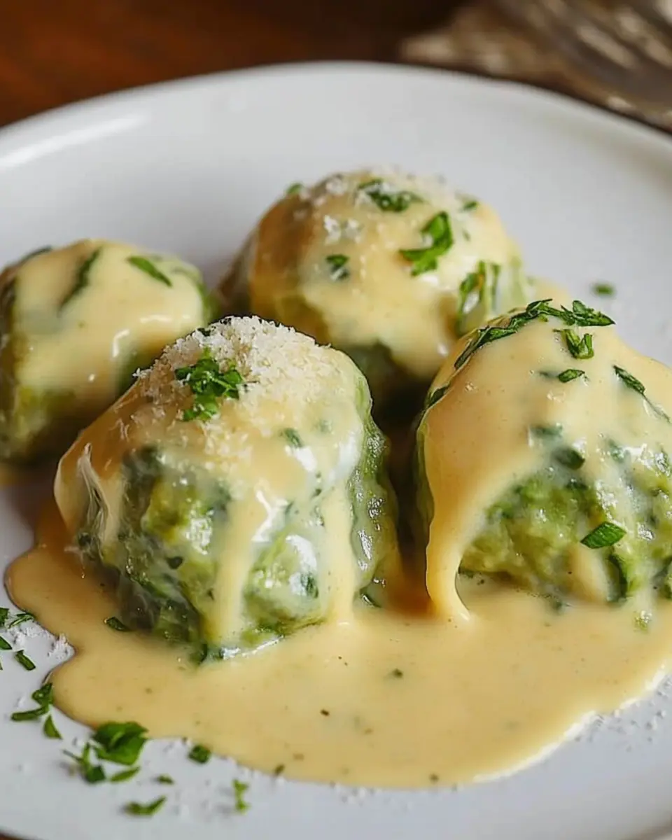 Spinatknödel mit Käsesauce als Hauptgericht: Irresistibly Indulgent!