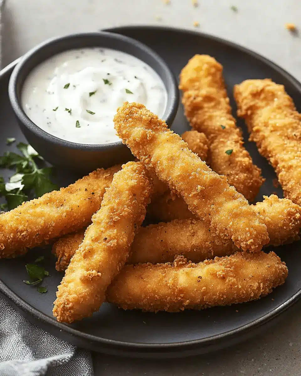 Hähnchen-Sticks mit Ranch Dip: Irresistibly Crunchy Delights