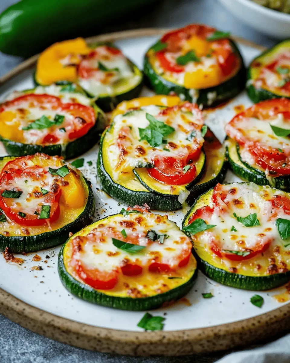 Zucchini-Pizzen schnell und Low Carb
