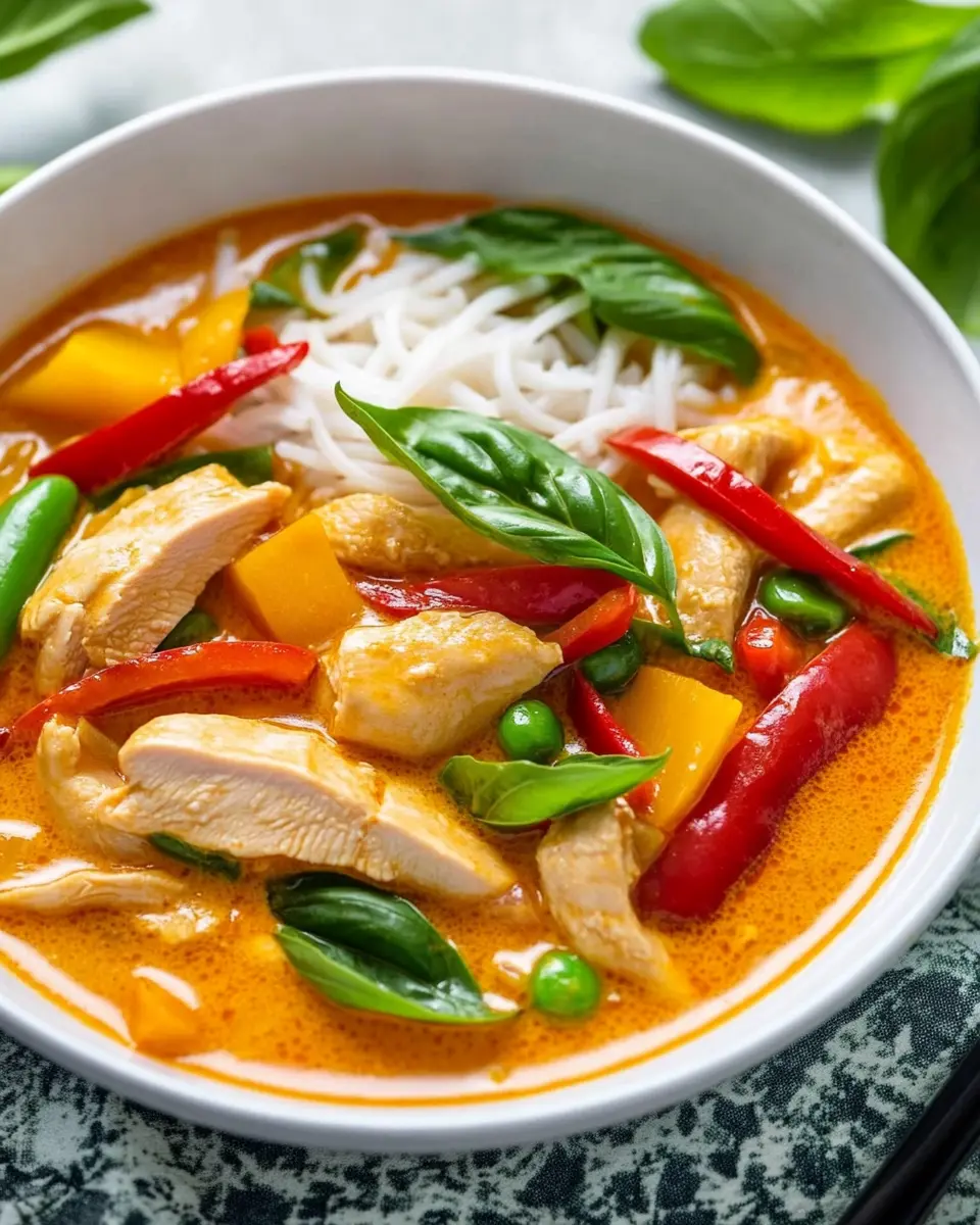 Rotes Thai Curry mit Hähnchen: Schnelle 20-Minuten-Genuss!