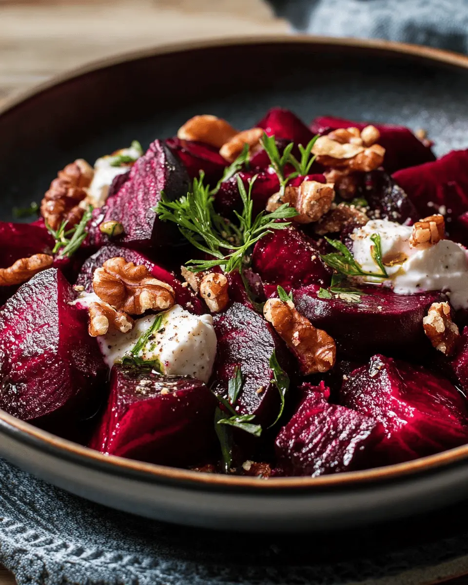 Lauwarmer Rote-Bete-Salat: Indulge in Creamy Feta Bliss!