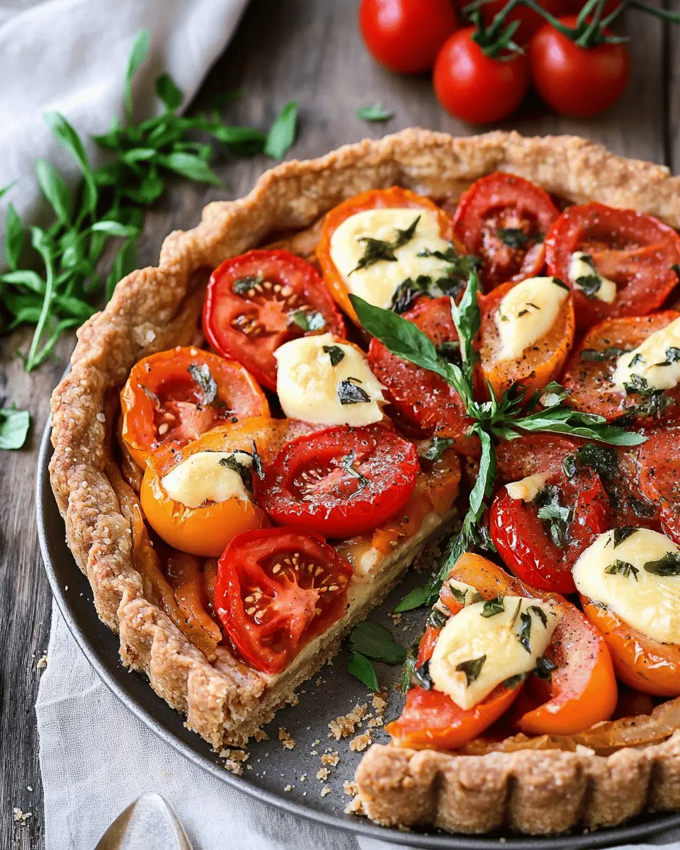 Tomatentarte mit Vollkornteig