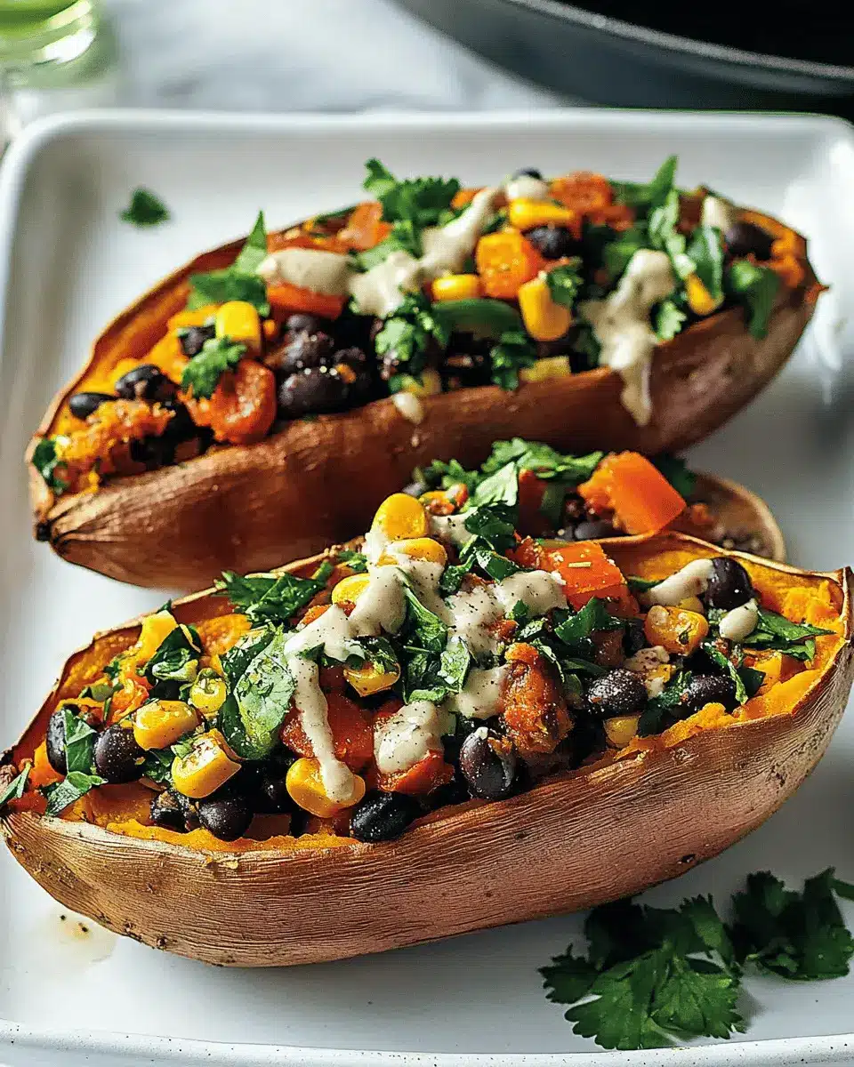 Gefüllte Süßkartoffeln mit Veggie-Füllung: A Delicious Twist!