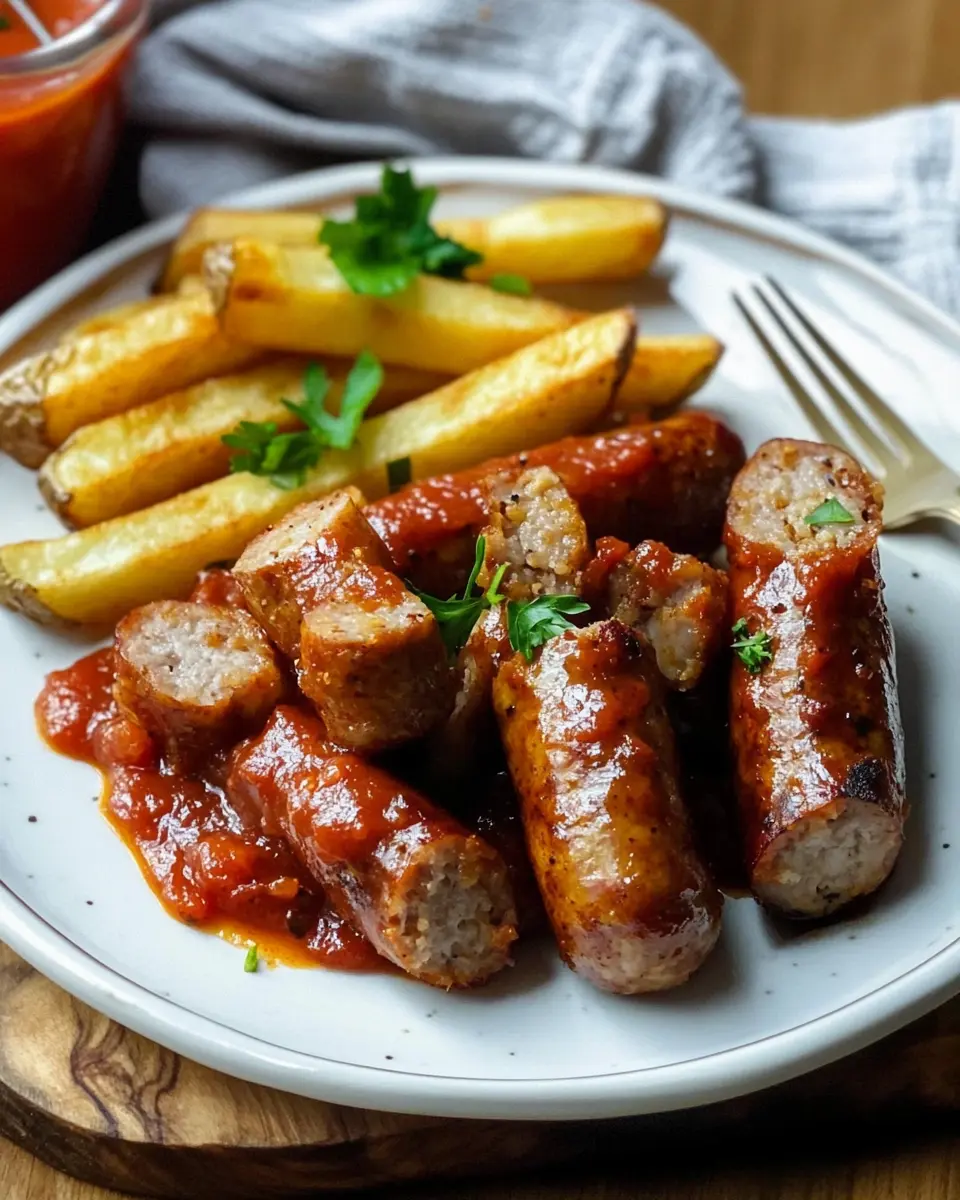Currywurst aus der Heißluftfritteuse: Mein Imbissklassiker für zu Hause First Image First Image
