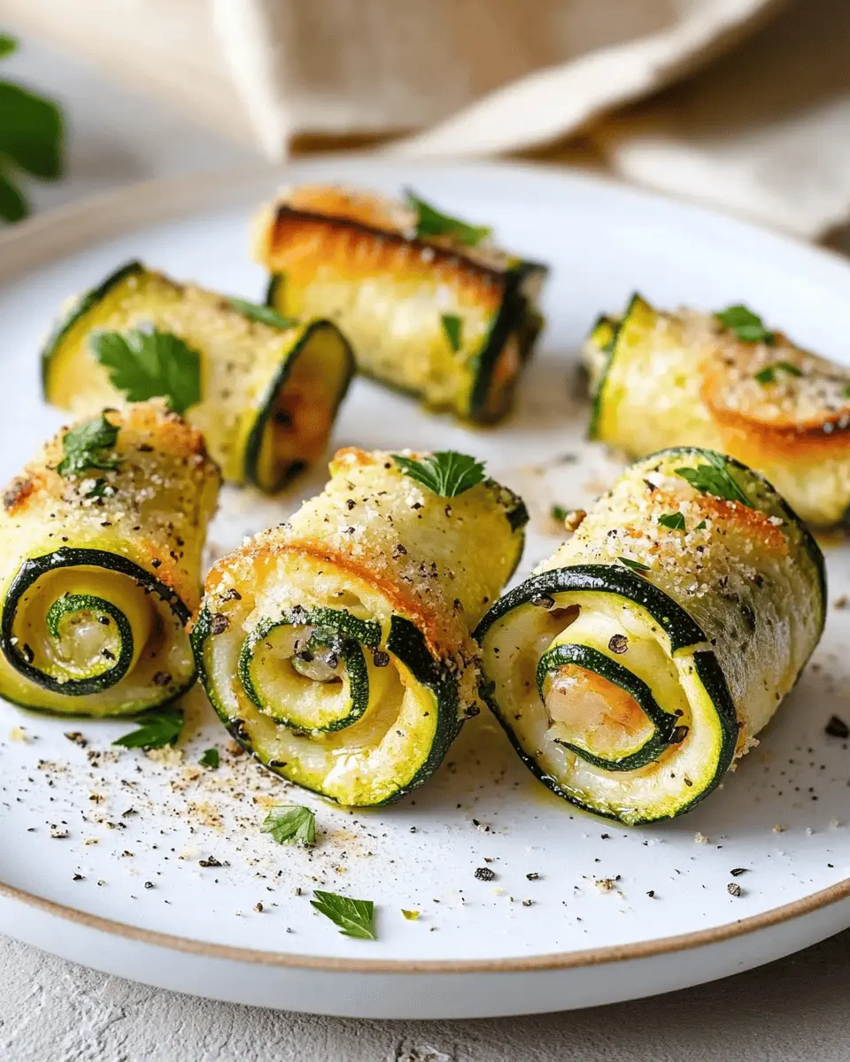 Zucchiniröllchen aus der Heißluftfritteuse: Saftig und Knusprig!