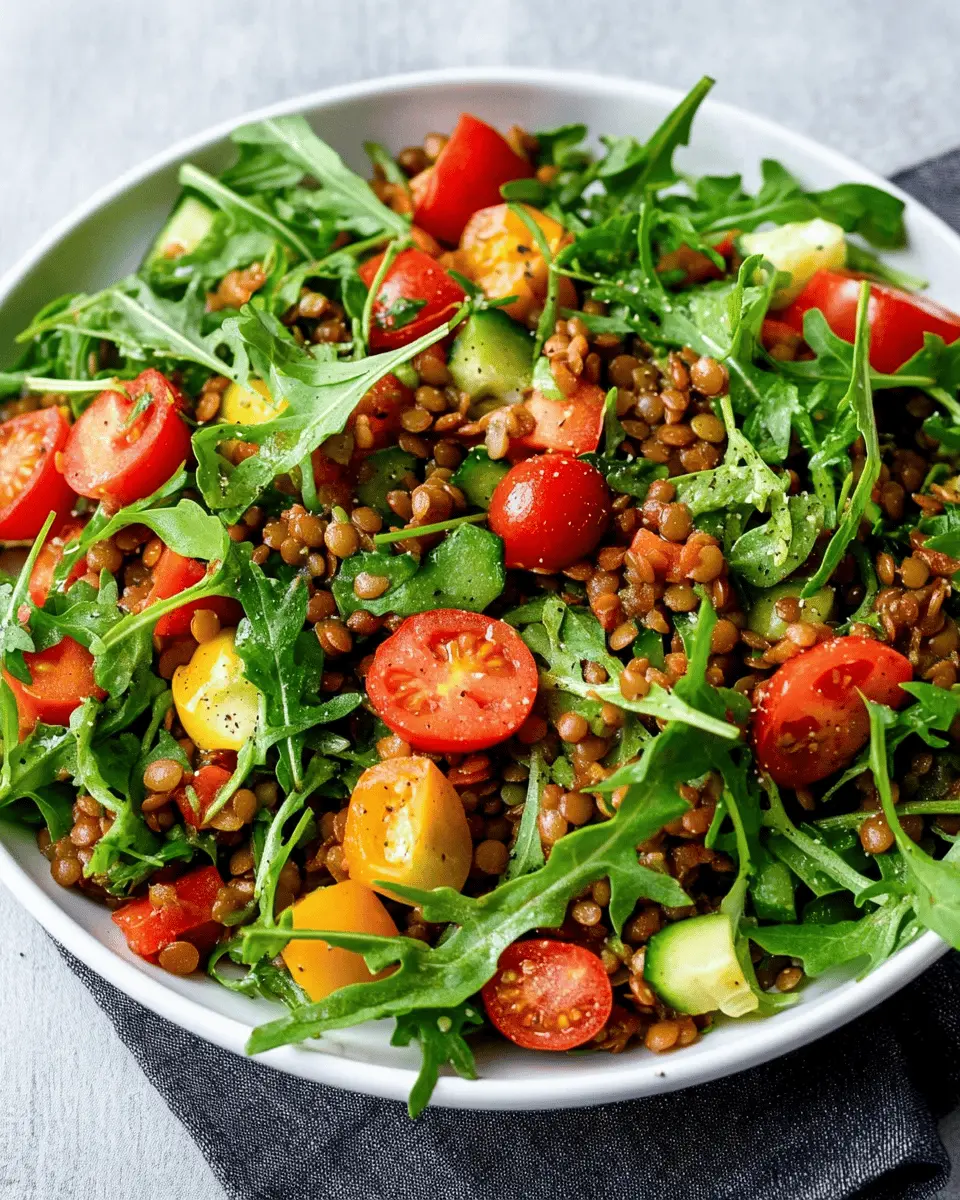 Roter Linsensalat mit Rucola: So Easy, So Gesund & Delicious!