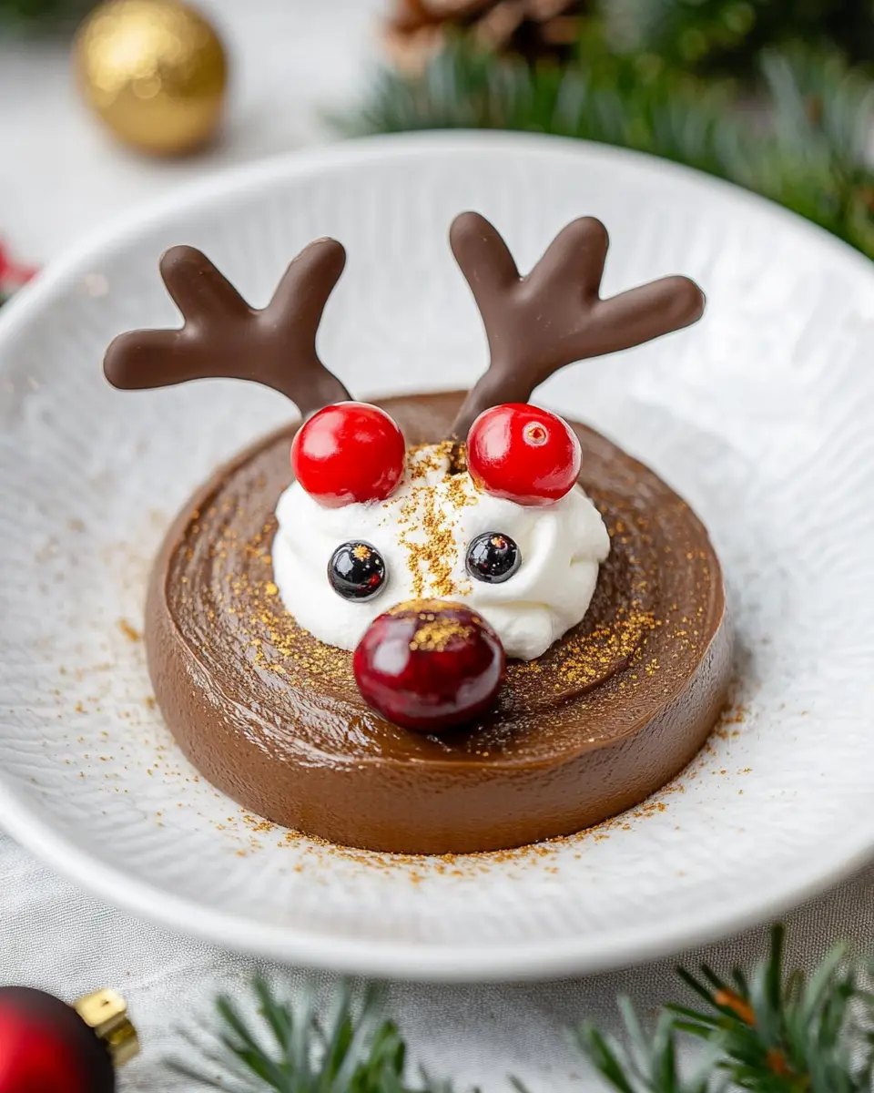 Rentier-Dessert zu Weihnachten First Image First Image
