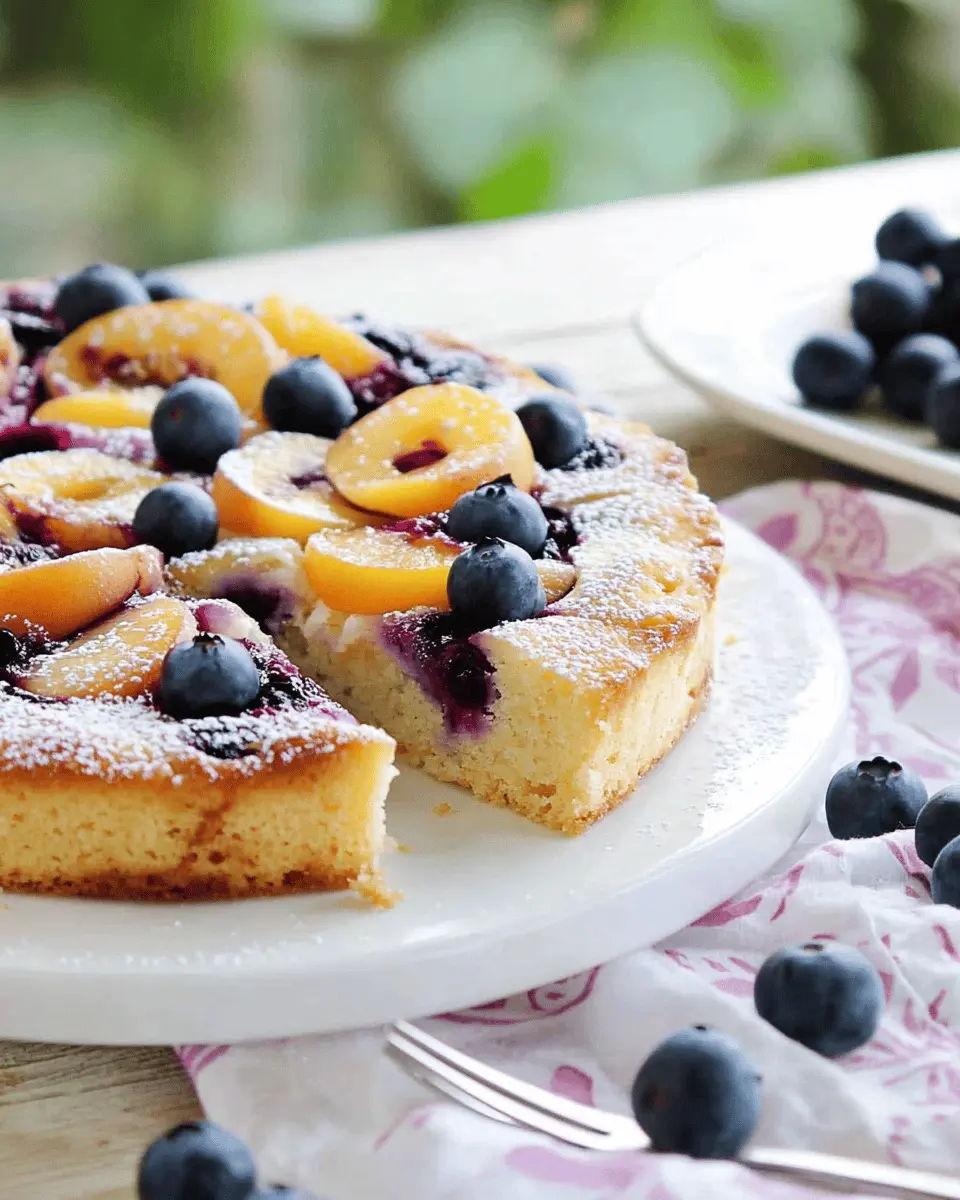 Sommerlicher Nektarinen-Kuchen: Juicy Bliss with Blueberries