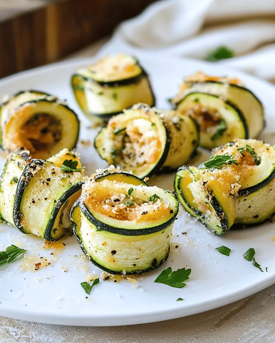 Zucchiniröllchen aus der Heißluftfritteuse: Saftig und Knusprig!