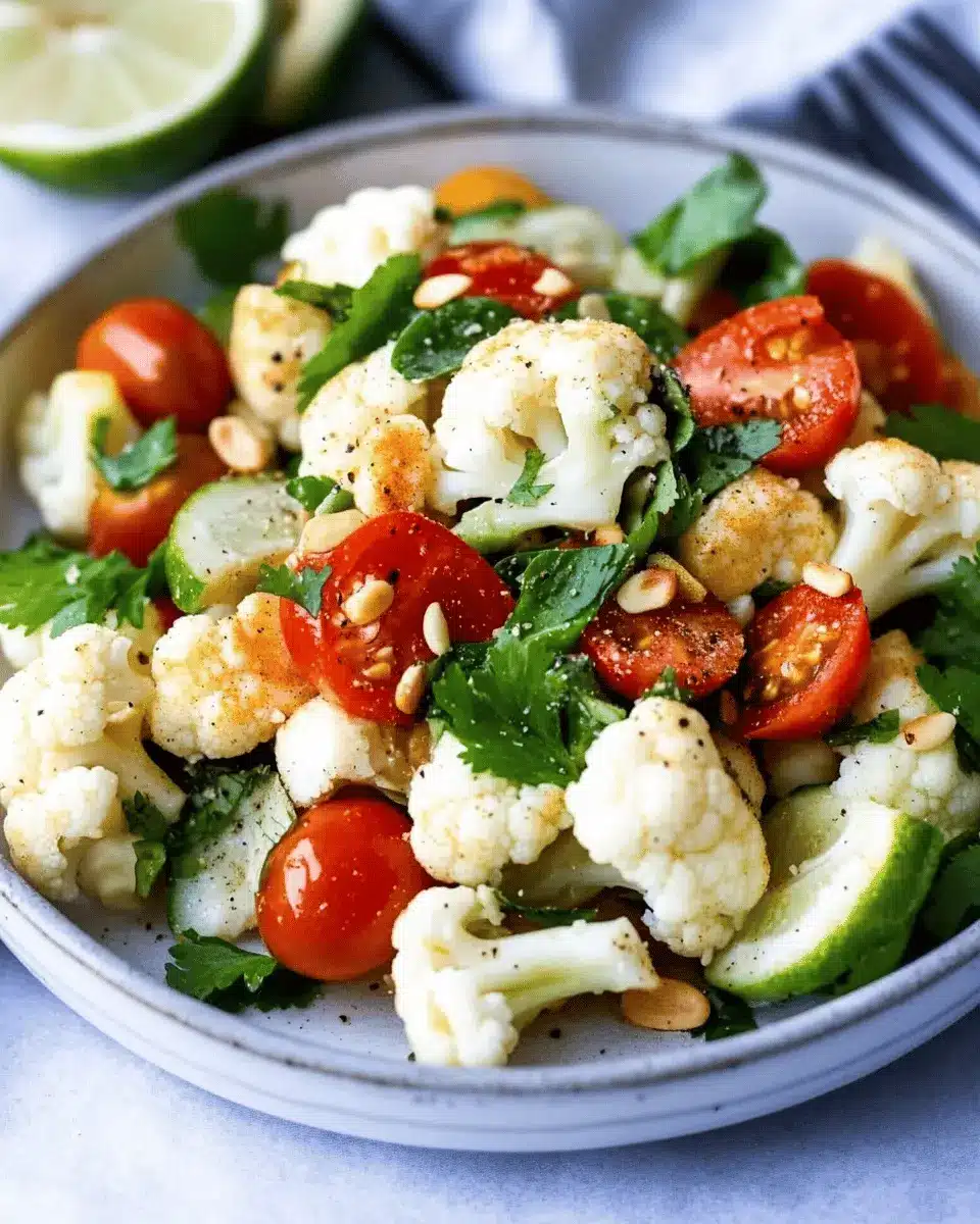 Blumenkohlsalat Low Carb: Refreshing Raw Delight with Lime Dressing